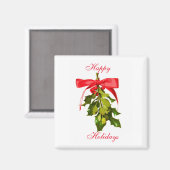 Aimant joyeuse fête mistletoe (Recto/Verso)