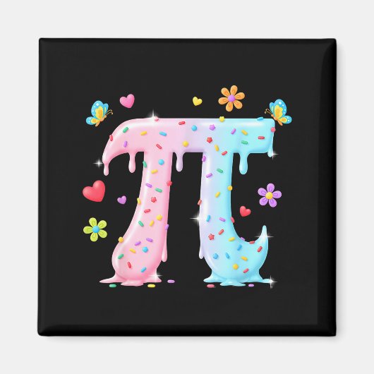 Aimant Joyeuse Fête Pi Prof de Maths Crème Glacée qui Tom (Devant)