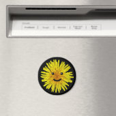 Aimant Joyeuse Fleur de Dandelion Jaune d'été sur n'impor (In Situ (Lave-vaisselle))