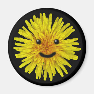 Aimant Joyeuse Fleur de Dandelion Jaune d'été sur n'impor