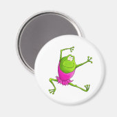 Aimant Joyeuse grenouille à Ballet bondissante (Recto/Verso)