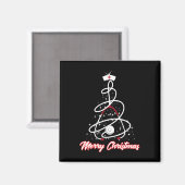 Aimant Joyeuse infirmière de Noël Chemise Yuletide Pratic (Recto/Verso)
