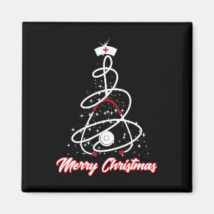Aimant Joyeuse infirmière de Noël Chemise Yuletide Pratic