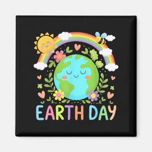 Aimant Joyeuse journée de la terre 2025 terre mignonne av