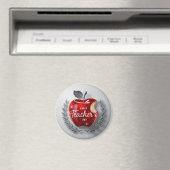 Aimant Joyeuse Journée des enseignants Pomme rouge (In Situ (Lave-vaisselle))