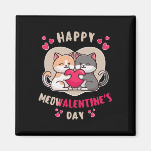 Aimant Joyeuse Meowalentine aux filles célibataires Amour