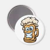Aimant Joyeuse Mug De Bière, Illustration Drôle (Recto/Verso)