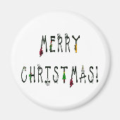 Aimant Joyeuse police de décoration de Noël (Devant)