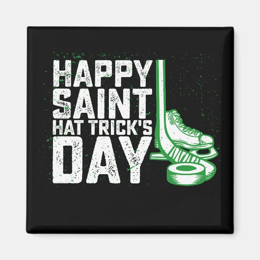 Aimant Joyeuse Saint Hat Trick Day de hockey sur glace St (Devant)