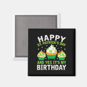 Aimant Joyeuse Saint-Patrick Anniversaire Saint-Paddy Fem (Recto/Verso)