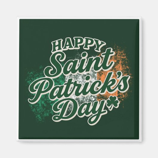 Aimant Joyeuse Saint-Patrick vintage (Devant)