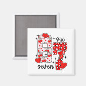 Aimant Joyeuse Saint-Valentin 67 Meme Cœurs Arc Coquette (Recto/Verso)
