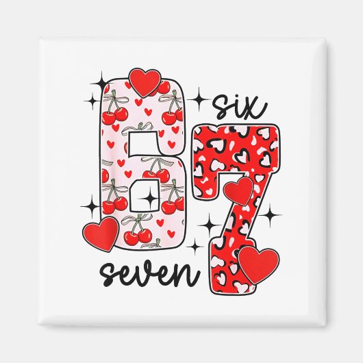Aimant Joyeuse Saint-Valentin 67 Meme Cœurs Arc Coquette (Devant)