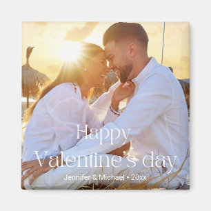 Aimant joyeuse saint-valentin couple photo écriture moder
