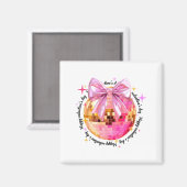 Aimant Joyeuse Saint-Valentin Drôle Coquette Boule Disco (Recto/Verso)