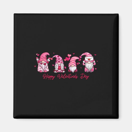 Aimant Joyeuse Saint-Valentin Gnome avec cœur Gnome migno (Devant)