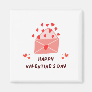 Aimant Joyeuse Saint-Valentin - Images de cœurs rouges d'