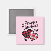 Aimant Joyeuse Saint-Valentin Léopard Carreaux Amour Coeu (Recto/Verso)