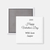 Aimant Joyeuse Saint-Valentin nom amour simple année styl (Recto/Verso)
