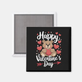 Aimant Joyeuse Saint-Valentin Ours Coeur Mignons Couples (Recto/Verso)