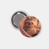 Aimant Joyeuse Sloth Relaxant dans un hamac (Recto/Verso)