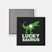 Aimant Joyeuse St Patrick Chanceuxsaurus Dinosaure Shamro (Recto/Verso)