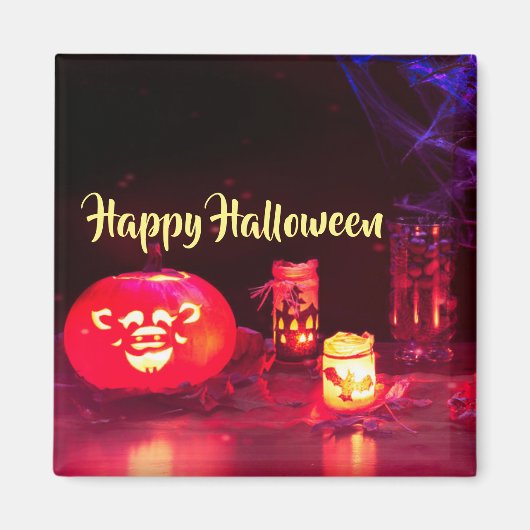 Aimant Joyeuses bougies d'Halloween (Devant)