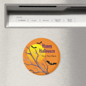 Aimant Joyeuses chauves-souris d'Halloween et la lune (In Situ (Lave-vaisselle))