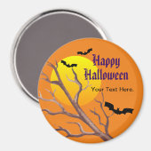 Aimant Joyeuses chauves-souris d'Halloween et la lune (Recto/Verso)