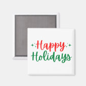 Aimant Joyeuses fêtes (Recto/Verso)