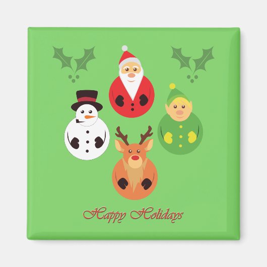 Aimant Joyeuses fêtes ! (Devant)