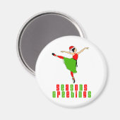 Aimant Joyeuses Fêtes DanceChick (Recto/Verso)
