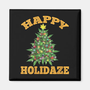 Aimant Joyeuses Fêtes de femmes Drôle de Weed Noël Stoner