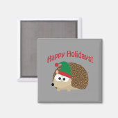 Aimant Joyeuses fêtes ! Hérisson Elf (Recto/Verso)