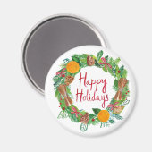 Aimant Joyeuses fêtes | Vacances (Recto/Verso)