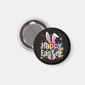 Aimant Joyeuses Pâques 2026 Lapin Mignon (Recto/Verso)
