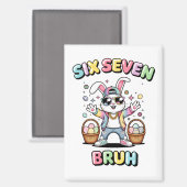 Aimant Joyeuses Pâques 67 meme Drôle de Lapin (Recto/Verso)