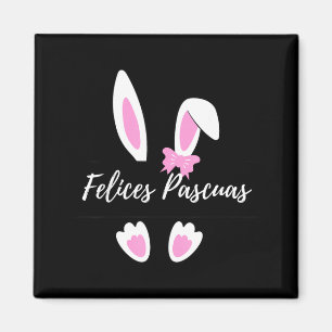 Aimant Joyeuses Pâques graphic espagnol heureux pâques