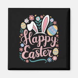 Aimant Joyeuses Pâques Lapin de Pâques Mignon Œufs