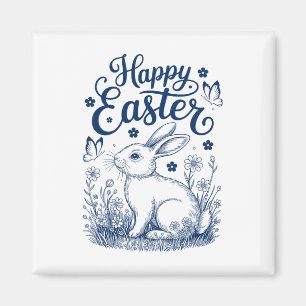 Aimant Joyeuses Pâques Lapin Mignon Lapin de Pâques Femme