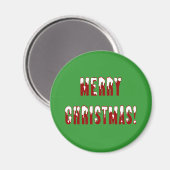 Aimant Joyeuses Polices de chapeau de neige de Noël (Recto/Verso)