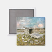 Aimant Joyeuses ruines celtiques d'anniversaire (Recto/Verso)