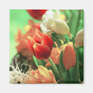 Aimant Joyeuses Tulipes de Pâques