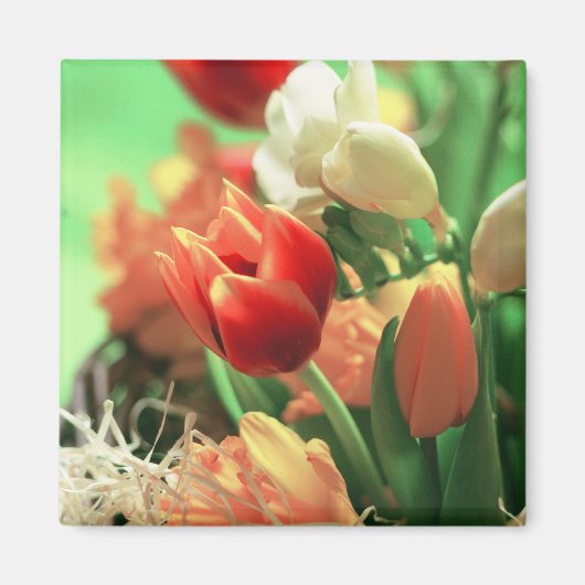Aimant Joyeuses Tulipes de Pâques (Devant)