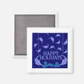 Aimant Joyeuses vacances Holly (Recto/Verso)