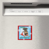 Aimant Joyeuses vacances Min Pin (In Situ (Lave-vaisselle))