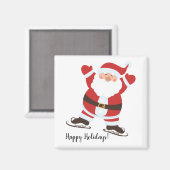 Aimant Joyeuses vacances Père Noël (Recto/Verso)