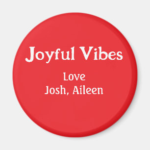 Aimant Joyeuses Vibes rouge Noël vacances amour famille s