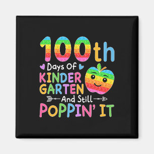 Aimant Joyeux 100 Jours De Maternelle Et Toujours Poppin'
