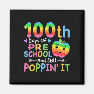 Aimant Joyeux 100 Jours De Préscolaire Et Toujours Puppin